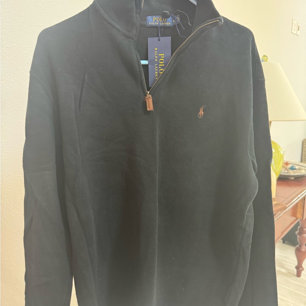 Polo by Ralph Lauren Black Zip Up Sweater